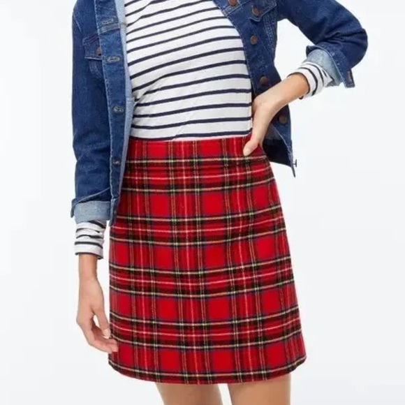 NEW j.crew factory Tartan A-line skirt - Picture 9 of 15